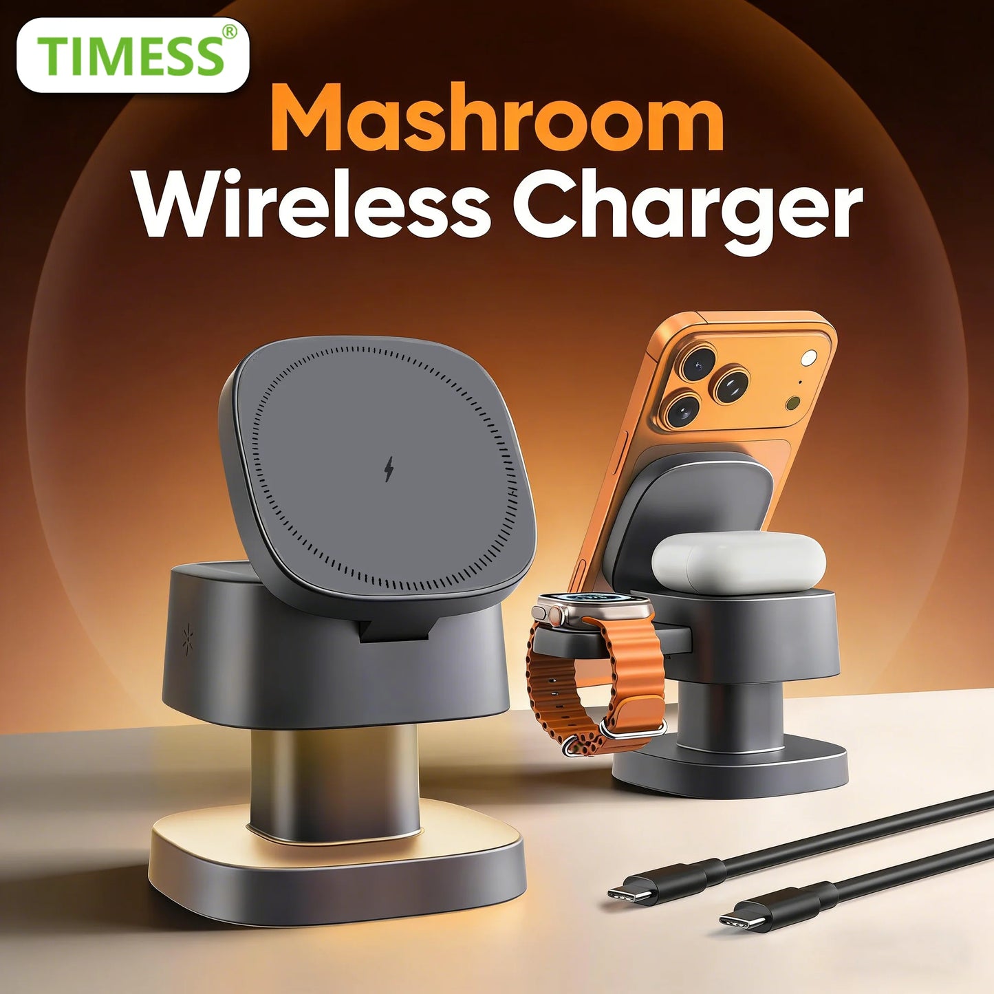 Mushroom 3-in-1 Charger