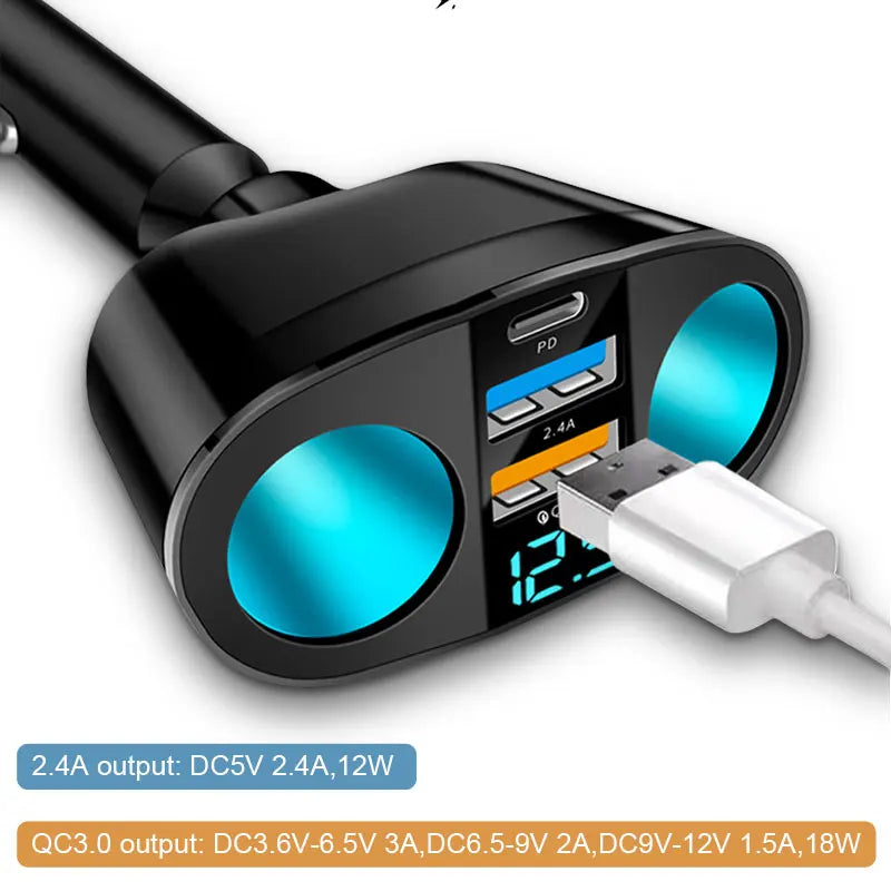 QC3.0/PD Lighter Splitter