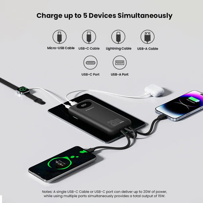 4 Built-in Cables Power Bank