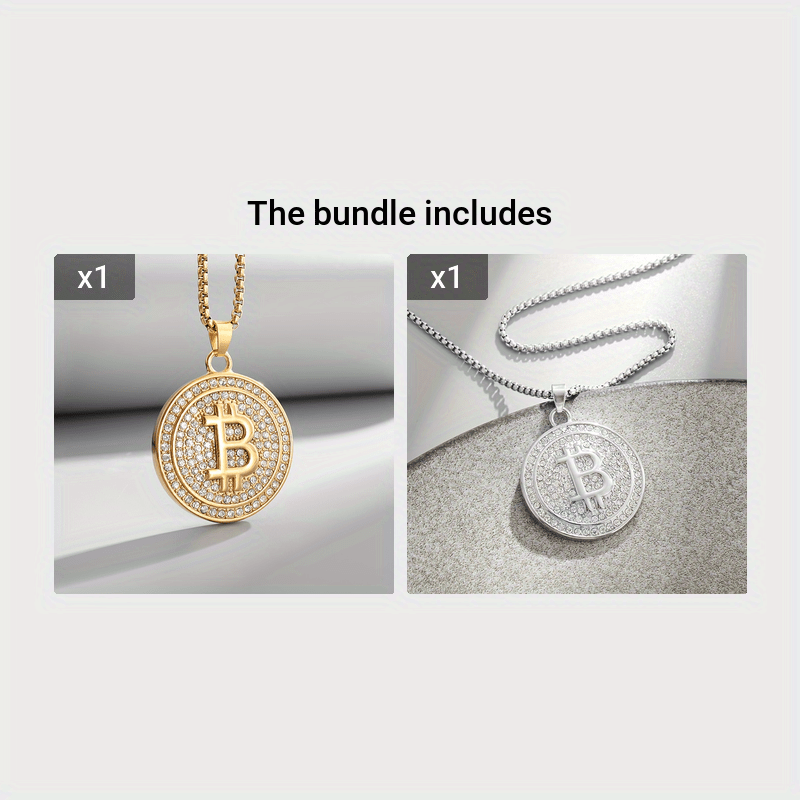 Bitcoin Rhinestones Necklace