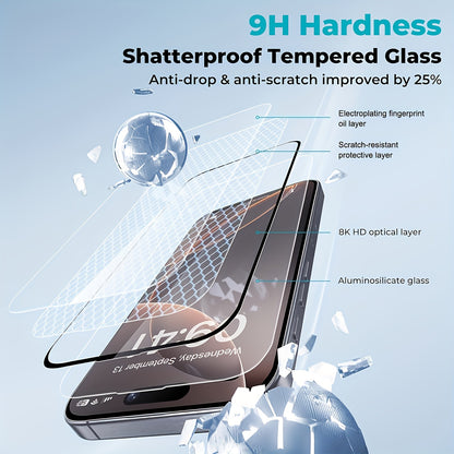 Premium Tempered Glass Screen Protectors Along with an Installation Kit