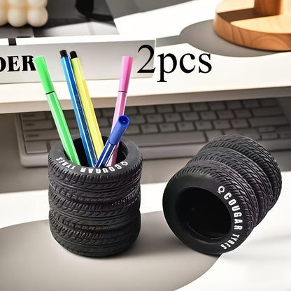 Tire-Shaped Pen Holder