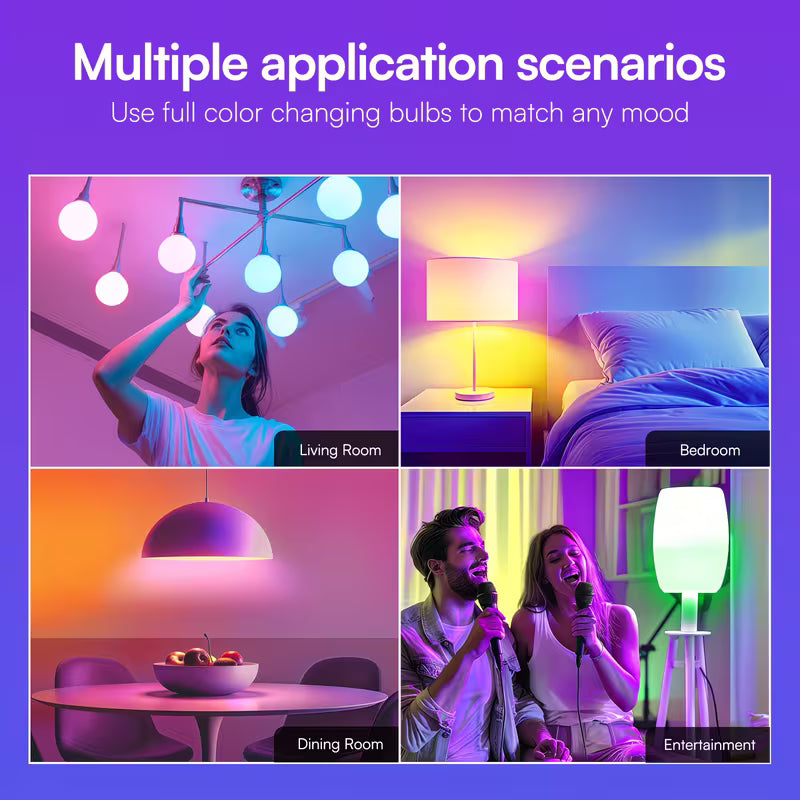 WaveGlow™ Smart Light Bulb Set (4-Pack)