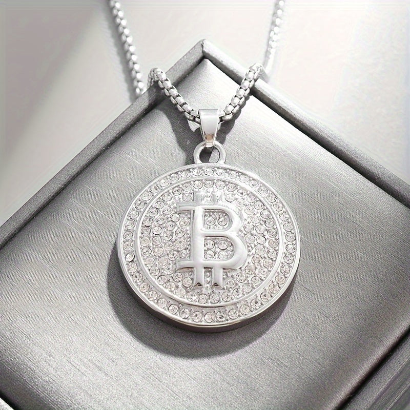Bitcoin Rhinestones Necklace