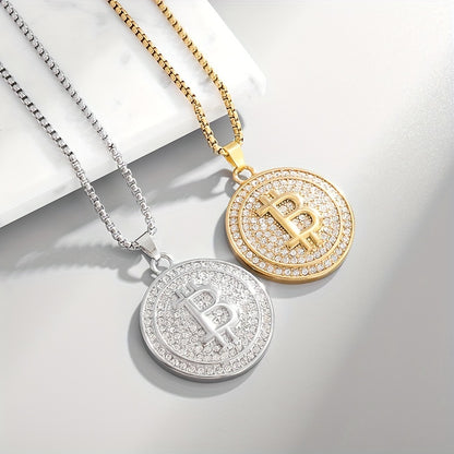 Bitcoin Rhinestones Necklace