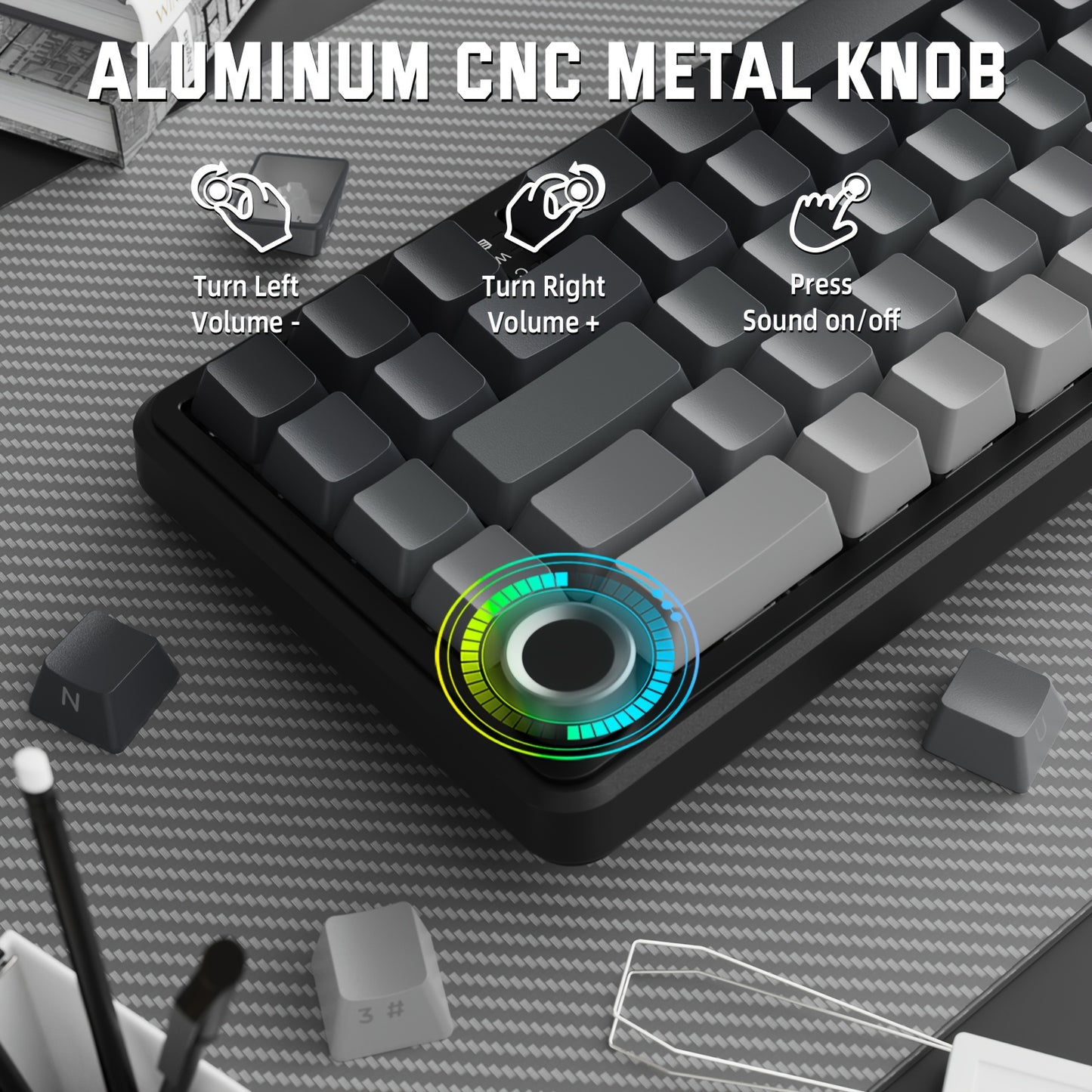 X66 Ergonomic Keyboard with Knob