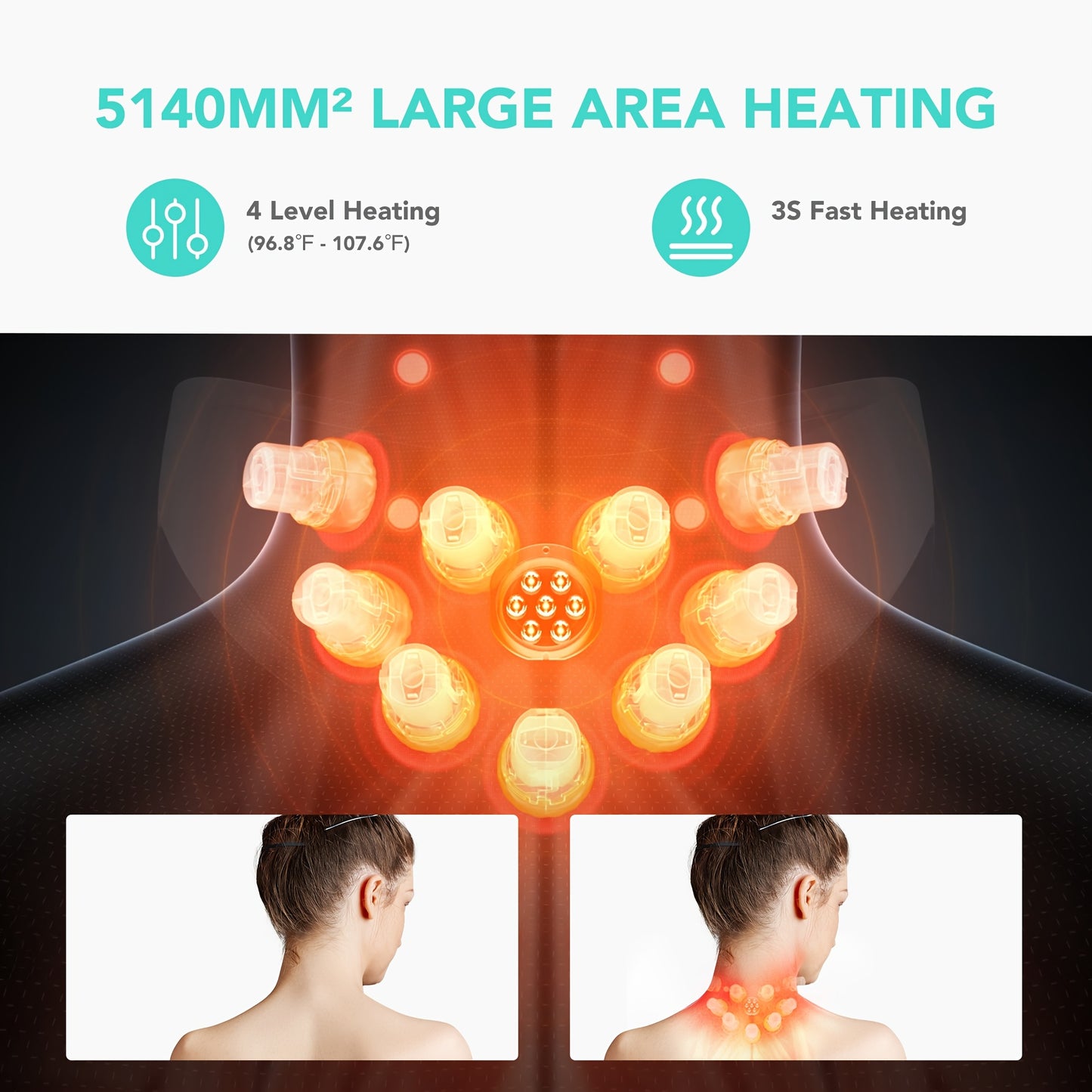 Neck Massager with Heat and Vibration
