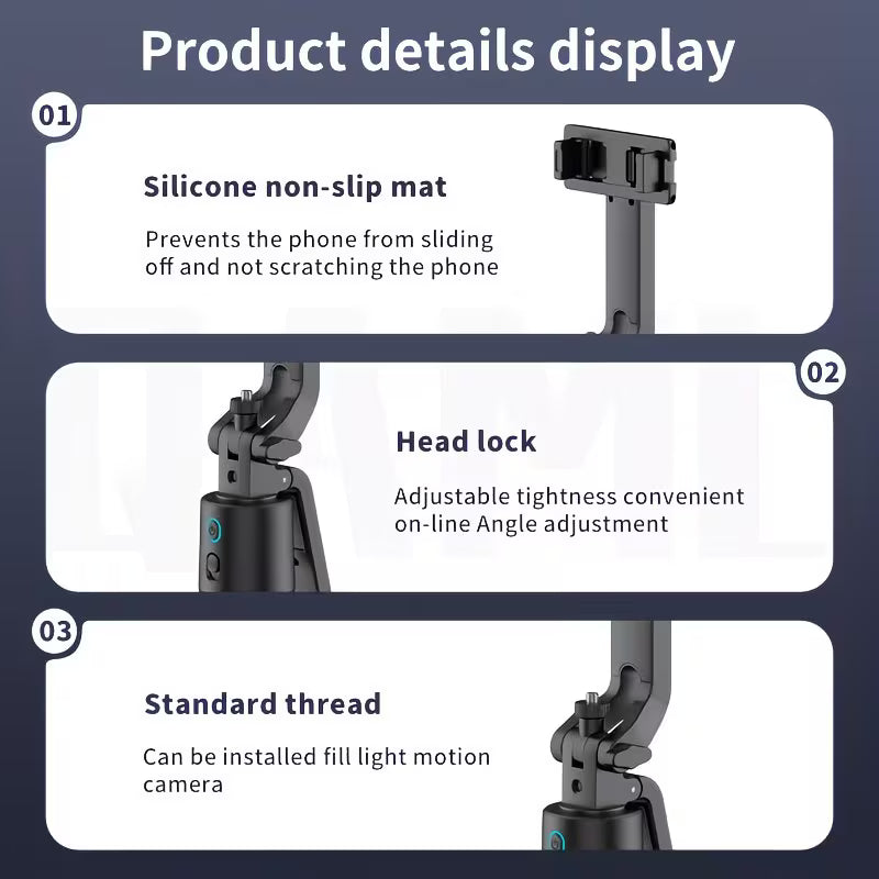 WaveTrack™ AI Selfie Tripod